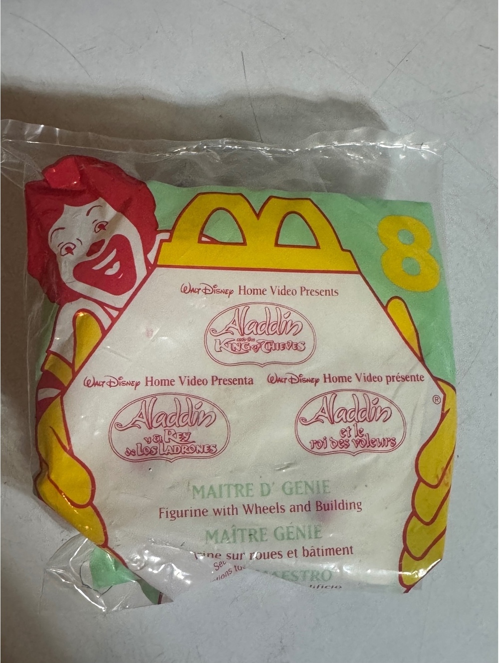 1996 McDonald’s Aladdin King of Thieves Maitre D’ Genie toy